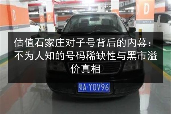 估值石家庄对子号背后的内幕:不为人知的号码稀缺性与黑市溢价真相 第1张 估值石家庄对子号背后的内幕:不为人知的号码稀缺性与黑市溢价真相 第1张