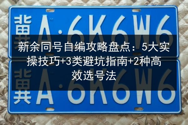 新余同号自编攻略盘点：5大实操技巧+3类避坑指南+2种高效选号法 第3张