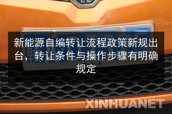 新能源自编转让流程政策新规出台,转让条件与操作步骤有明确规定 第3张 新能源自编转让流程政策新规出台,转让条件与操作步骤有明确规定 第3张