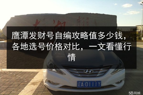 鹰潭发财号自编攻略值多少钱,各地选号价格对比,一文看懂行情 第3张 鹰潭发财号自编攻略值多少钱,各地选号价格对比,一文看懂行情 第3张