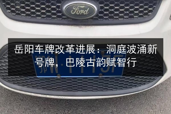 岳阳车牌改革进展:洞庭波涌新号牌,巴陵古韵赋智行 第3张 岳阳车牌改革进展:洞庭波涌新号牌,巴陵古韵赋智行 第3张