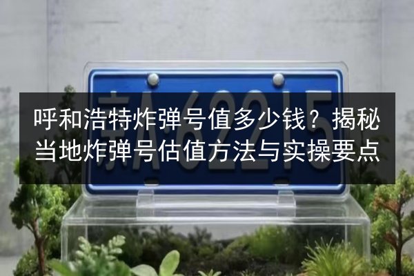 呼和浩特炸弹号值多少钱?揭秘当地炸弹号估值方法与实操要点 第2张 呼和浩特炸弹号值多少钱?揭秘当地炸弹号估值方法与实操要点 第2张