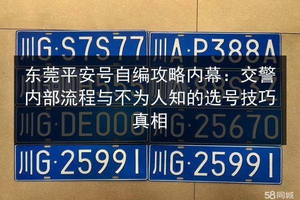 东莞平安号自编攻略内幕：交警内部流程与不为人知的选号技巧真相 第2张