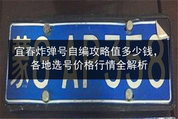 宜春炸弹号自编攻略值多少钱,各地选号价格行情全解析 第3张 宜春炸弹号自编攻略值多少钱,各地选号价格行情全解析 第3张
