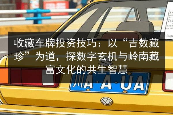收藏车牌投资技巧：以“吉数藏珍”为道，探数字玄机与岭南藏富文化的共生智慧 第3张