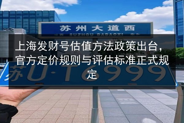上海发财号估值方法政策出台,官方定价规则与评估标准正式规定 第3张 上海发财号估值方法政策出台,官方定价规则与评估标准正式规定 第3张