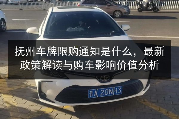 抚州车牌限购通知是什么，最新政策解读与购车影响价值分析 第2张