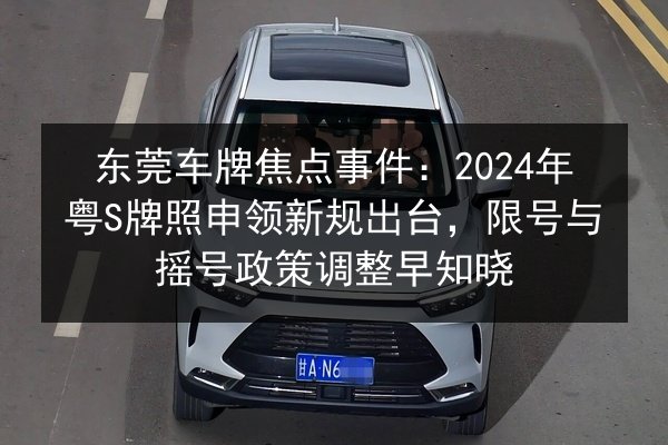 东莞车牌焦点事件：2024年粤S牌照申领新规出台，限号与摇号政策调整早知晓 第2张