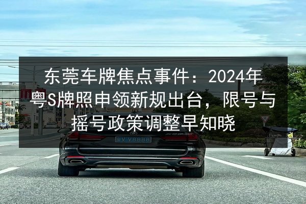 东莞车牌焦点事件：2024年粤S牌照申领新规出台，限号与摇号政策调整早知晓 第3张