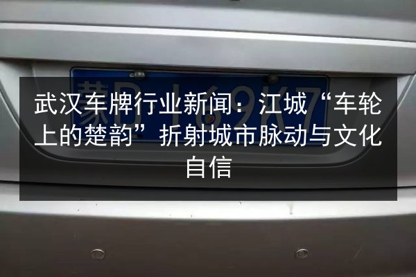 武汉车牌行业新闻:江城“车轮上的楚韵”折射城市脉动与文化自信 第3张 武汉车牌行业新闻:江城“车轮上的楚韵”折射城市脉动与文化自信 第3张