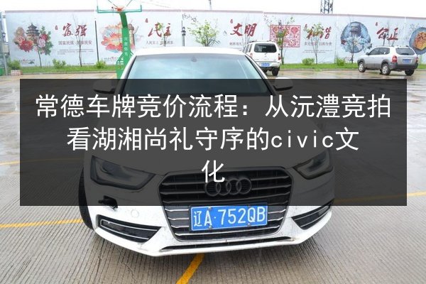 常德车牌竞价流程:从沅澧竞拍看湖湘尚礼守序的civic文化 第3张 常德车牌竞价流程:从沅澧竞拍看湖湘尚礼守序的civic文化 第3张