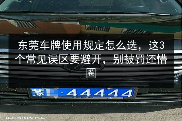 东莞车牌使用规定怎么选,这3个常见误区要避开,别被罚还懵圈 第3张 东莞车牌使用规定怎么选,这3个常见误区要避开,别被罚还懵圈 第3张