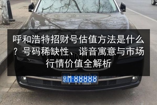 呼和浩特招财号估值方法是什么?号码稀缺性、谐音寓意与市场行情价值全解析 第2张 呼和浩特招财号估值方法是什么?号码稀缺性、谐音寓意与市场行情价值全解析 第2张