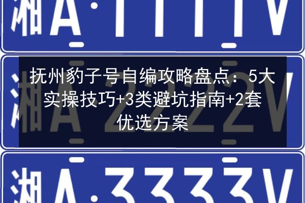 抚州豹子号自编攻略盘点：5大实操技巧+3类避坑指南+2套优选方案 第2张
