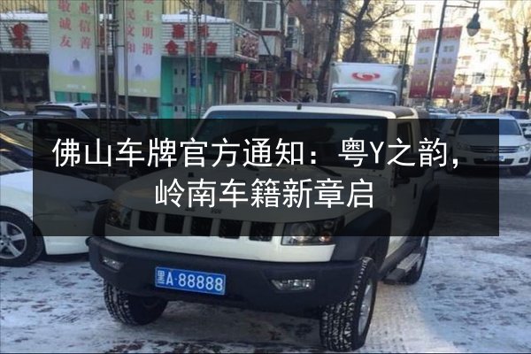 佛山车牌官方通知：粤Y之韵，岭南车籍新章启 第2张