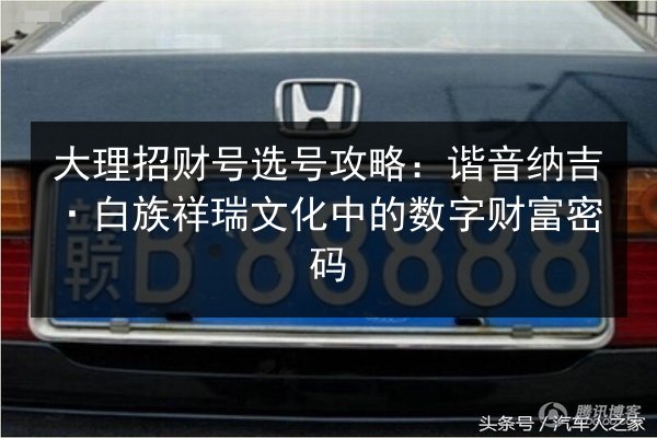 大理招财号选号攻略：谐音纳吉·白族祥瑞文化中的数字财富密码 第2张