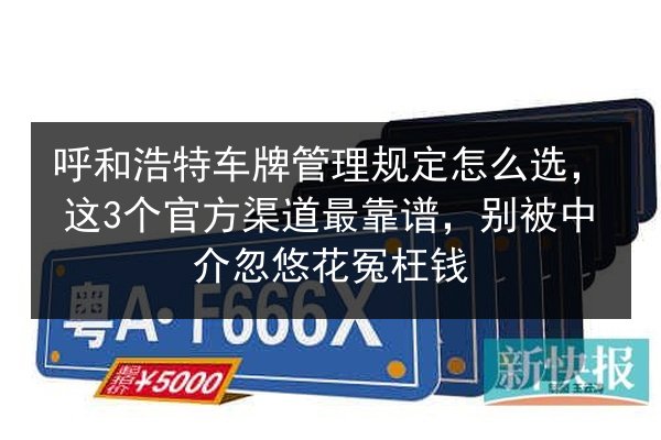 呼和浩特车牌管理规定怎么选,这3个官方渠道最靠谱,别被中介忽悠花冤枉钱 第3张 呼和浩特车牌管理规定怎么选,这3个官方渠道最靠谱,别被中介忽悠花冤枉钱 第3张