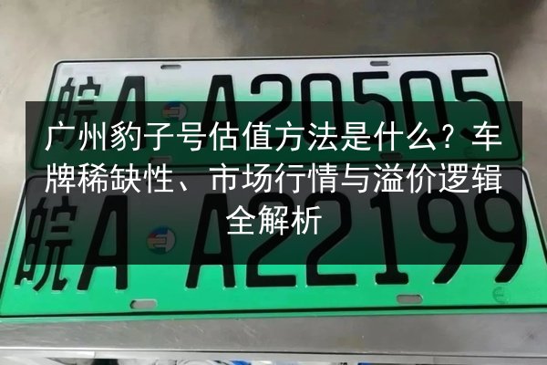 广州豹子号估值方法是什么？车牌稀缺性、市场行情与溢价逻辑全解析 第3张