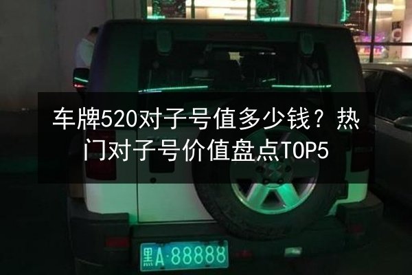 车牌520对子号值多少钱?热门对子号价值盘点TOP5 第2张 车牌520对子号值多少钱?热门对子号价值盘点TOP5 第2张