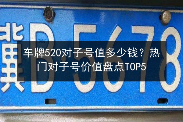 车牌520对子号值多少钱?热门对子号价值盘点TOP5 第3张 车牌520对子号值多少钱?热门对子号价值盘点TOP5 第3张
