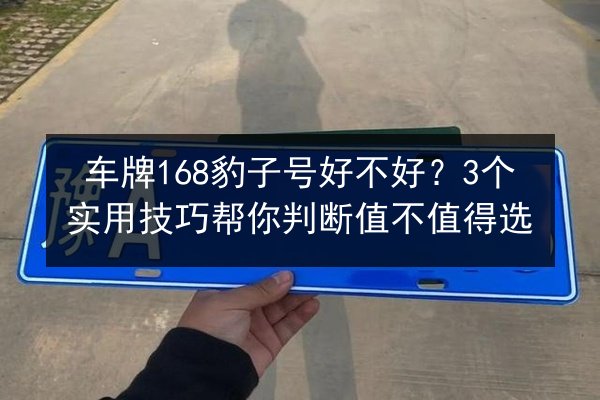 车牌168豹子号好不好？3个实用技巧帮你判断值不值得选 第3张