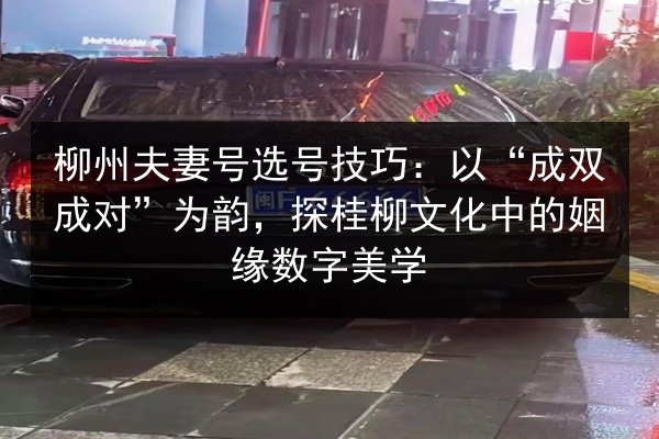 柳州夫妻号选号技巧：以“成双成对”为韵，探桂柳文化中的姻缘数字美学