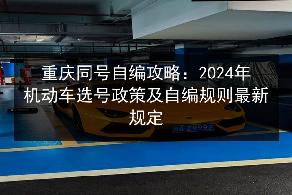 重庆同号自编攻略:2024年机动车选号政策及自编规则最新规定 第1张 重庆同号自编攻略:2024年机动车选号政策及自编规则最新规定 第1张
