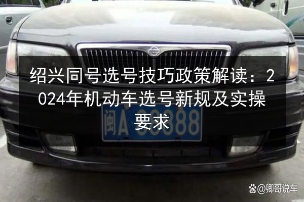 绍兴同号选号技巧政策解读：2024年机动车选号新规及实操要求