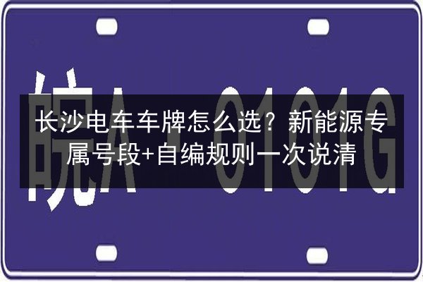 长沙电车车牌怎么选？新能源专属号段+自编规则一次说清