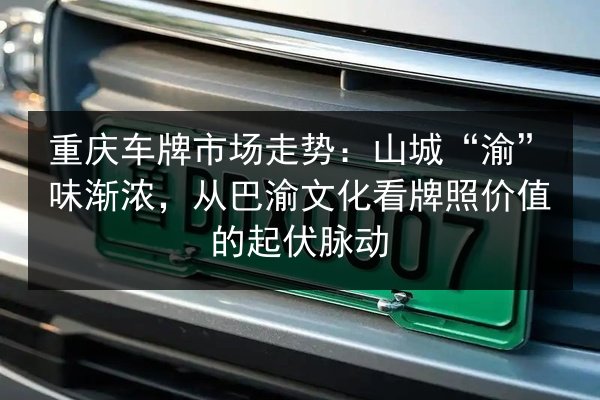 重庆车牌市场走势：山城“渝”味渐浓，从巴渝文化看牌照价值的起伏脉动