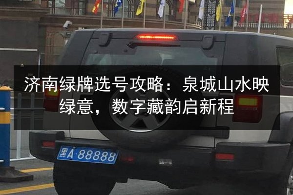 济南绿牌选号攻略：泉城山水映绿意，数字藏韵启新程 第1张