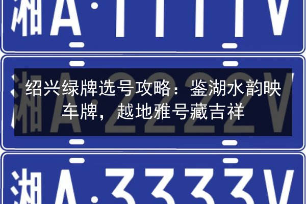 绍兴绿牌选号攻略：鉴湖水韵映车牌，越地雅号藏吉祥 第3张