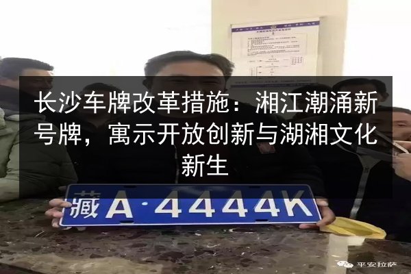 长沙车牌改革措施:湘江潮涌新号牌,寓示开放创新与湖湘文化新生 第2张 长沙车牌改革措施:湘江潮涌新号牌,寓示开放创新与湖湘文化新生 第2张
