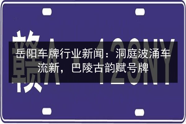 岳阳车牌行业新闻：洞庭波涌车流新，巴陵古韵赋号牌 第2张
