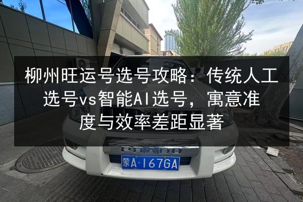 柳州旺运号选号攻略：传统人工选号vs智能AI选号，寓意准度与效率差距显著 第2张