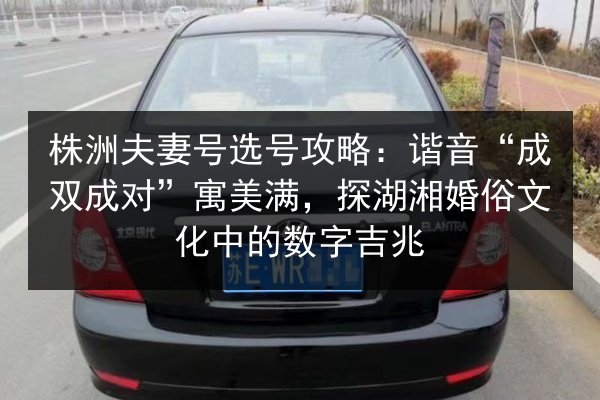 株洲夫妻号选号攻略：谐音“成双成对”寓美满，探湖湘婚俗文化中的数字吉兆