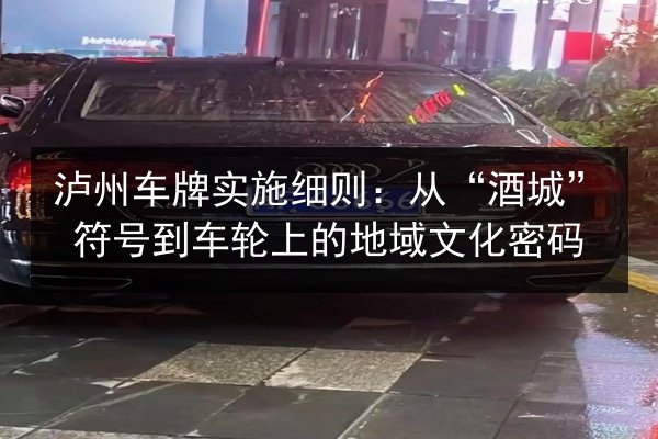 泸州车牌实施细则：从“酒城”符号到车轮上的地域文化密码