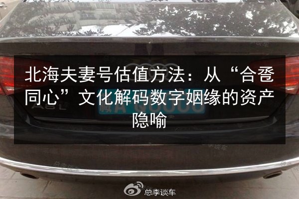 北海夫妻号估值方法：从“合卺同心”文化解码数字姻缘的资产隐喻 第2张