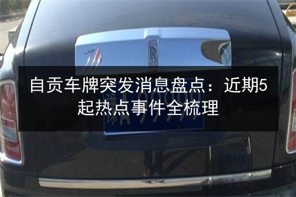 自贡车牌突发消息盘点：近期5起热点事件全梳理 第2张