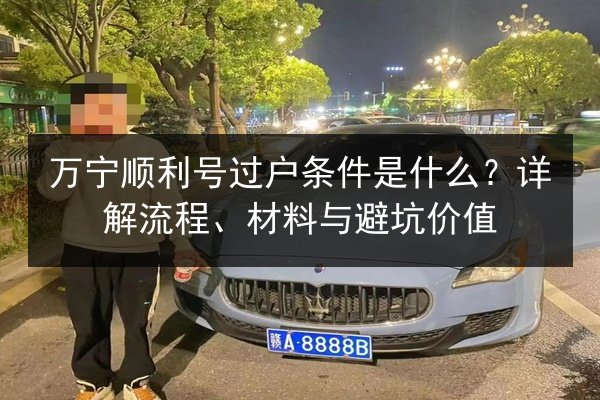 万宁顺利号过户条件是什么？详解流程、材料与避坑价值