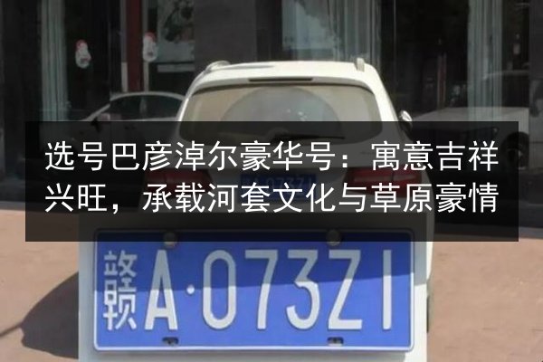 选号巴彦淖尔豪华号:寓意吉祥兴旺,承载河套文化与草原豪情 第3张 选号巴彦淖尔豪华号:寓意吉祥兴旺,承载河套文化与草原豪情 第3张