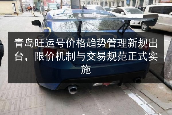 青岛旺运号价格趋势管理新规出台,限价机制与交易规范正式实施 第2张 青岛旺运号价格趋势管理新规出台,限价机制与交易规范正式实施 第2张