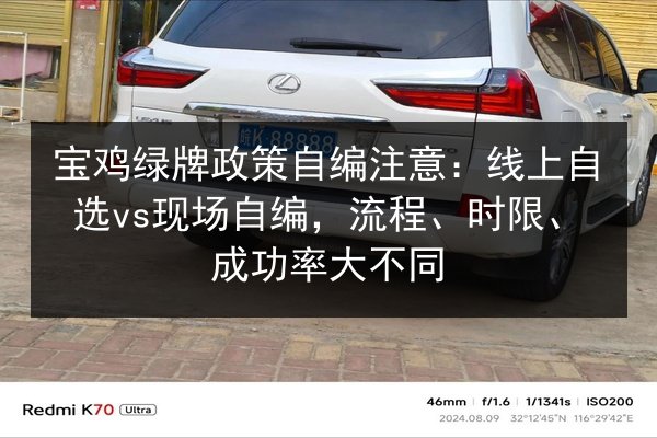 宝鸡绿牌政策自编注意:线上自选vs现场自编,流程、时限、成功率大不同 第2张 宝鸡绿牌政策自编注意:线上自选vs现场自编,流程、时限、成功率大不同 第2张