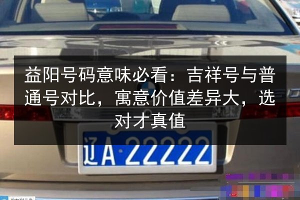 益阳号码意味必看：吉祥号与普通号对比，寓意价值差异大，选对才真值 第3张
