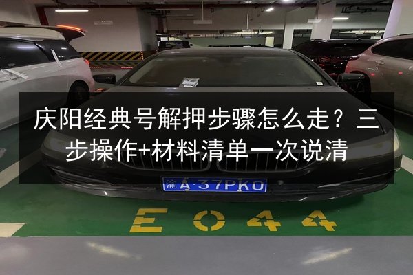 庆阳经典号解押步骤怎么走？三步操作+材料清单一次说清 第3张
