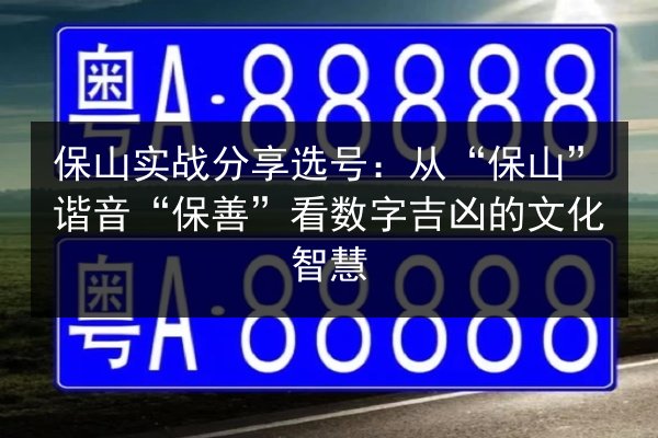 保山实战分享选号：从“保山”谐音“保善”看数字吉凶的文化智慧