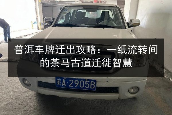 普洱车牌迁出攻略：一纸流转间的茶马古道迁徙智慧 第2张
