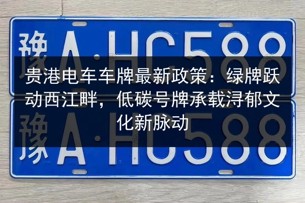 贵港电车车牌最新政策:绿牌跃动西江畔,低碳号牌承载浔郁文化新脉动 第2张 贵港电车车牌最新政策:绿牌跃动西江畔,低碳号牌承载浔郁文化新脉动 第2张