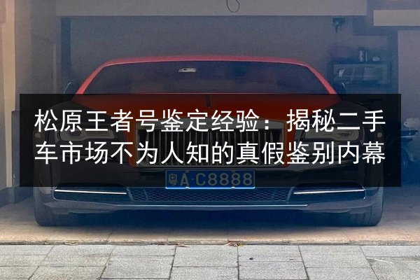 松原王者号鉴定经验：揭秘二手车市场不为人知的真假鉴别内幕 第3张