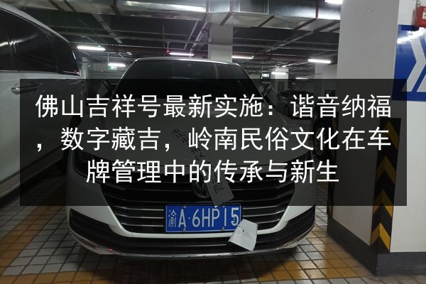佛山吉祥号最新实施：谐音纳福，数字藏吉，岭南民俗文化在车牌管理中的传承与新生 第2张
